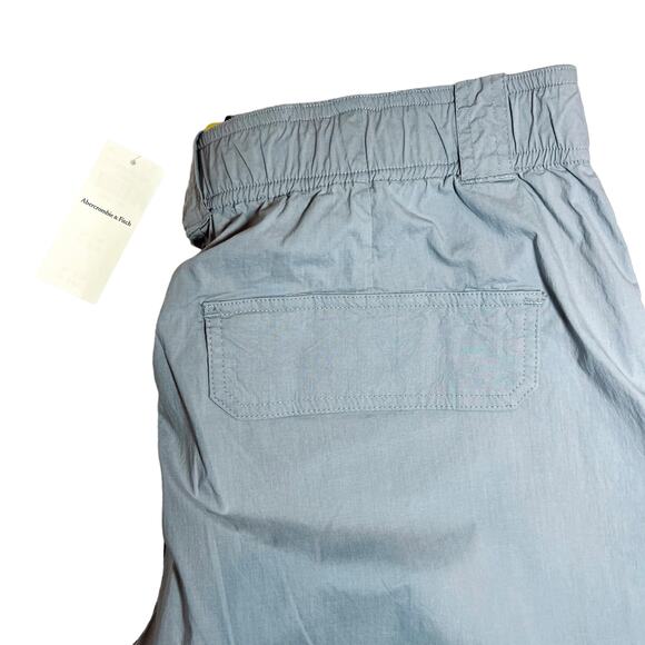 Abercrombie & Fitch High Rise Baggy Gray Cargo Pants Size M/L - Picture 4 of 6